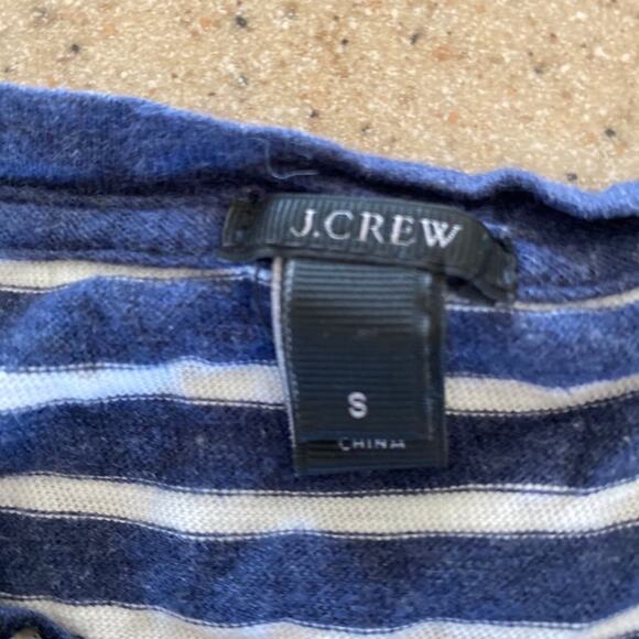 J.Crew Jeweled Striped Painter Tee Shirt Small - Picture 4 of 8